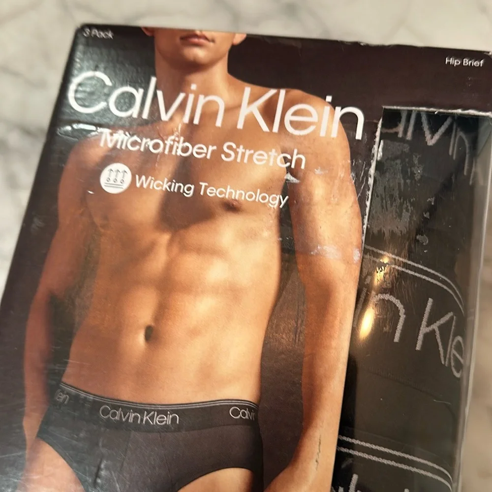 Calvin Klein Black 3-PK Low Rise Cotton Stretch Hip Briefs 2XL NWT